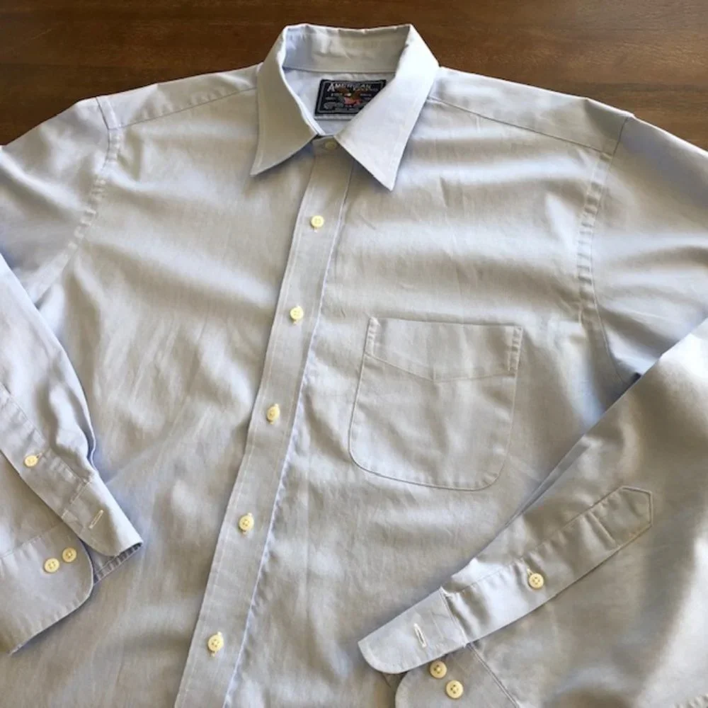 American Living‎ Button Down Long Sleeve Shirt Men's XL 17 34/45 Light Blue